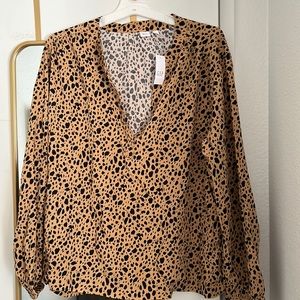 Cheetah print blouse